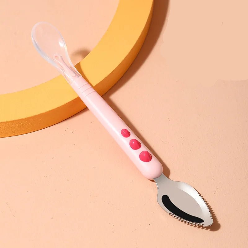 Cuillère pour bebe-Spéciale fruits avec grattoir