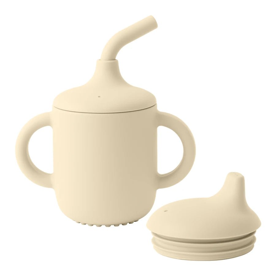 Verre bebe-en silicone avec paille