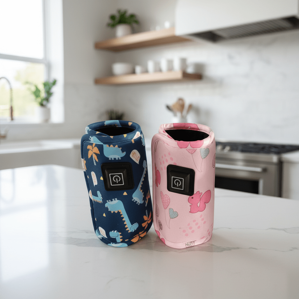 Deux chauffe-biberons sur comptoir de cuisine