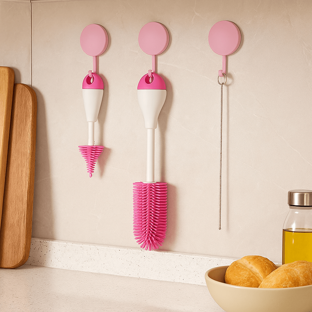 Goupillon 2-en-1 Biberon et Tétine | BabyClean™