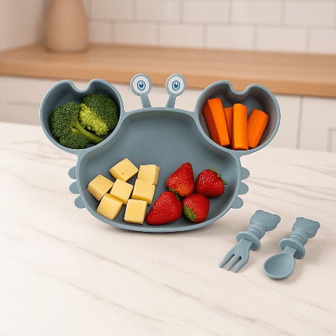set de table en silicone sous forme de crabe