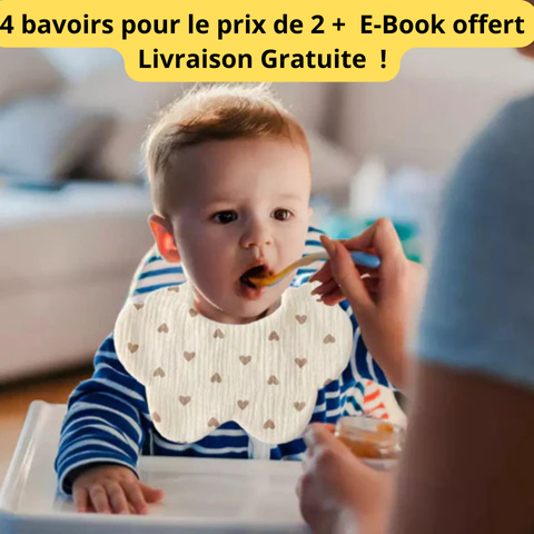 Lot de 4 Bavoirs| Calinou™