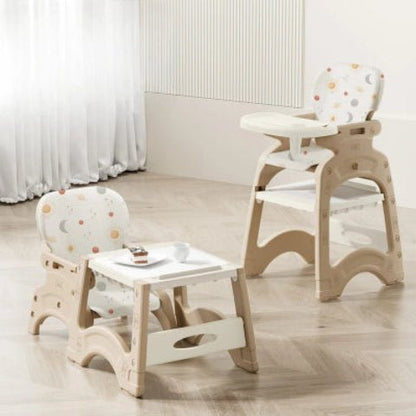 chaise haute bebe et chaise qui se transforme en chaise et table
