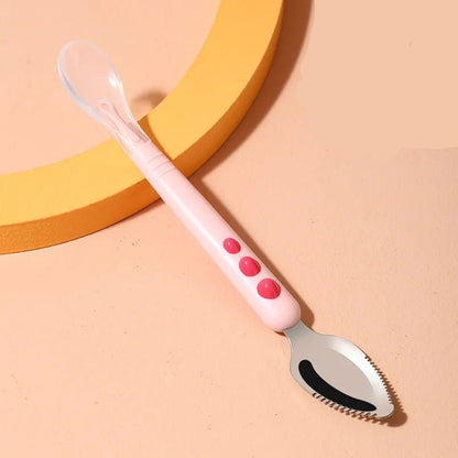 Cuillère pour bebe-Spéciale fruits avec grattoir