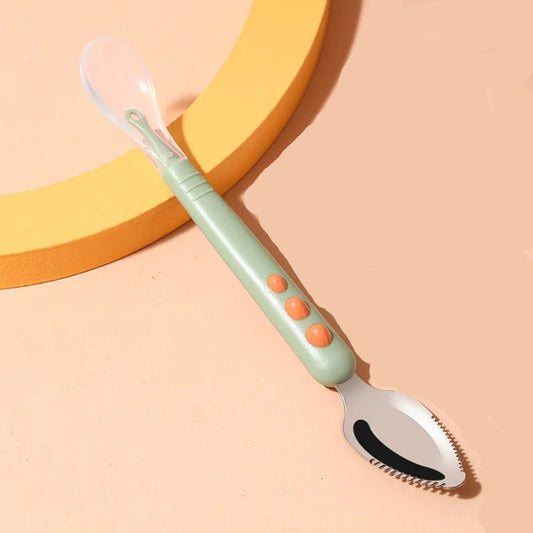 Cuillère pour bebe - Spéciale fruits avec grattoir