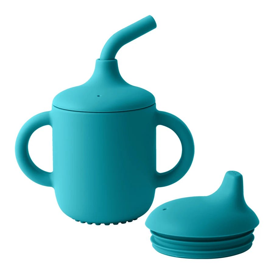 Verre  bebe-en silicone avec paille
