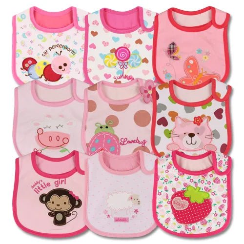Bavoir  bébé - en tissu ( lot de 9)