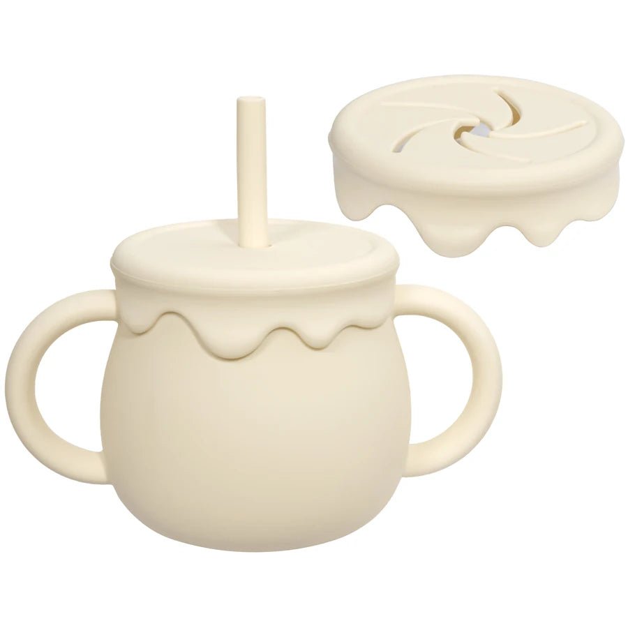Tasse-d'apprentissage-en-silicone-avec-paille