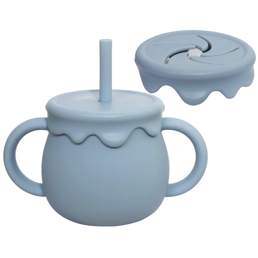 Tasse-d'apprentissage-en-silicone-avec-paille