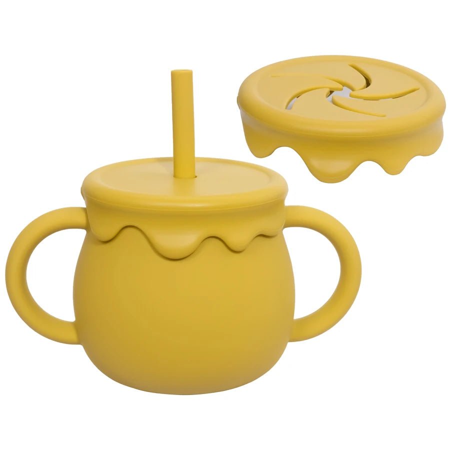 Tasse-d'apprentissage-en-silicone-avec-paille
