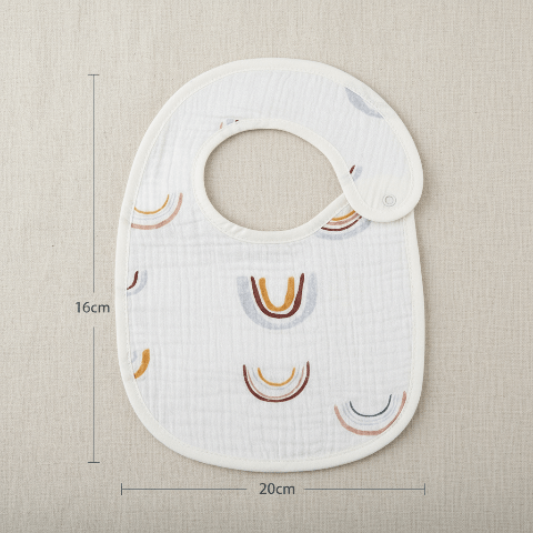 Bavoir avec dimensions sur fond élégant