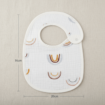 Bavoir avec dimensions sur fond élégant