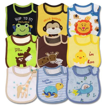 Bavoir bébé - en tissu ( lot de 9) - Infinity Bébé