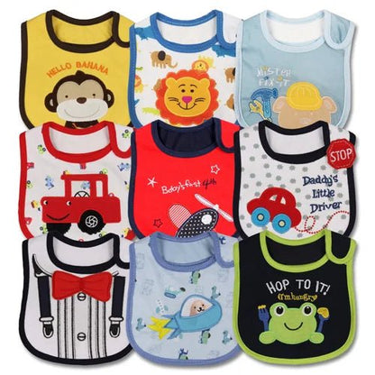 Bavoir bébé - en tissu ( lot de 9) - Infinity Bébé
