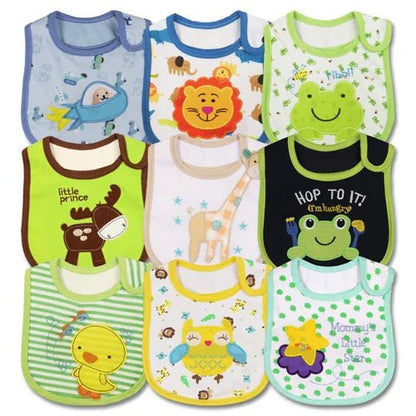 Bavoir bébé - en tissu ( lot de 9) - Infinity Bébé