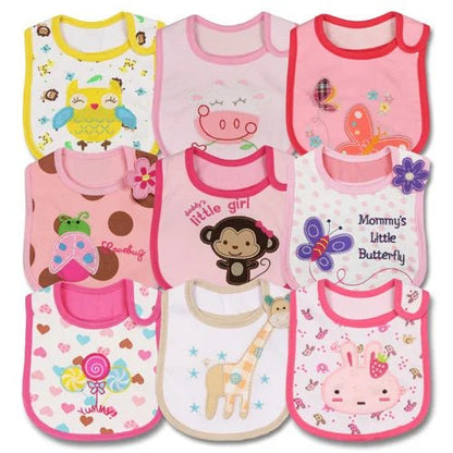 Bavoir bébé - en tissu ( lot de 9) - Infinity Bébé