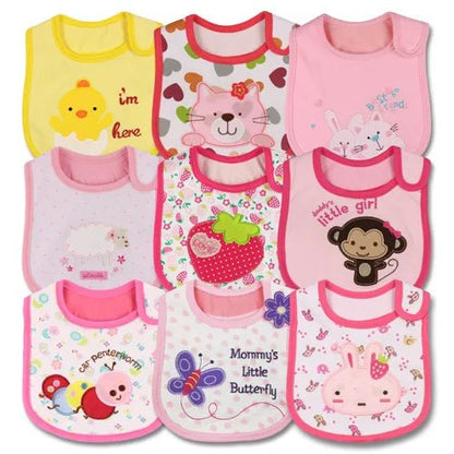 Bavoir bébé - en tissu ( lot de 9) - Infinity Bébé