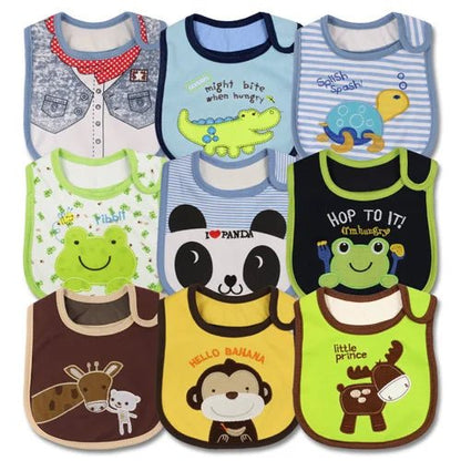 Bavoir bébé - en tissu ( lot de 9) - Infinity Bébé