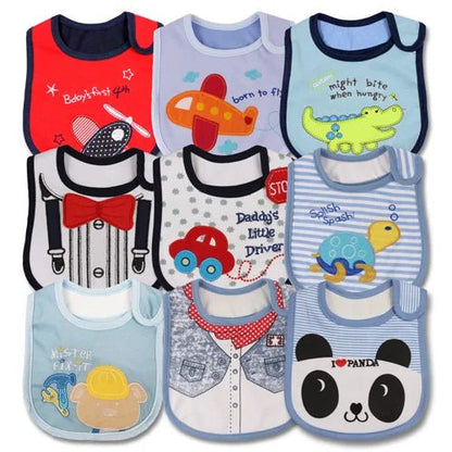 Bavoir bébé - en tissu ( lot de 9) - Infinity Bébé
