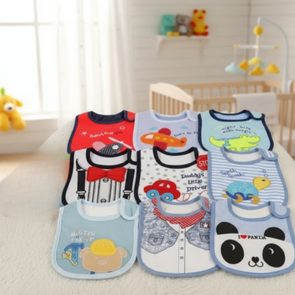 lot de 9 bavoirs cotton 