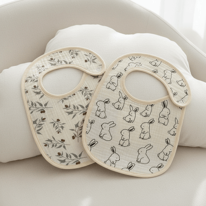 Bavoirs lapin sur coussins