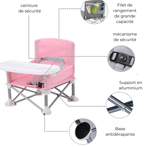 Chaise Haute bébé - Réhausseur chaise bébé