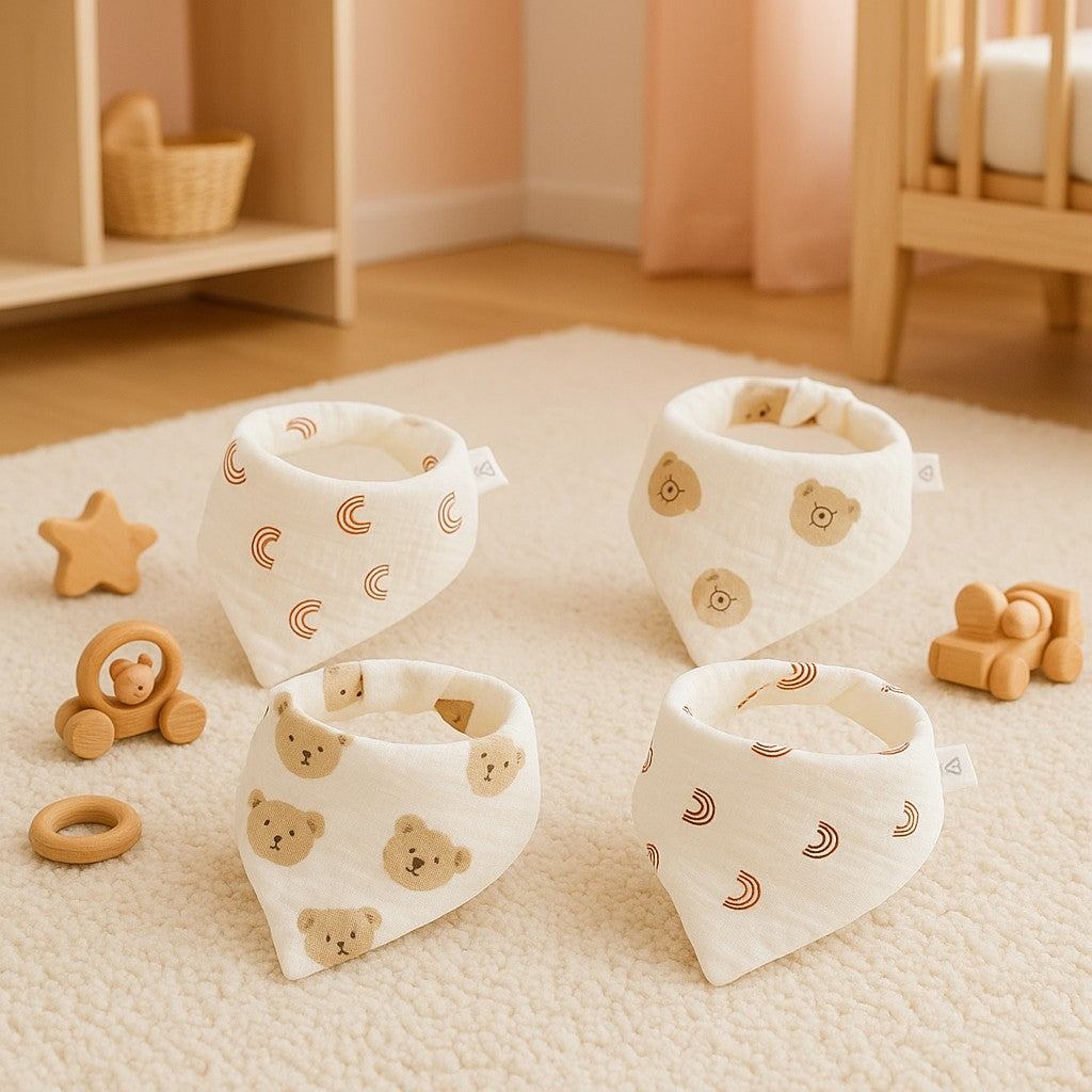 Bavoir bébé- style écharpe- Élégance