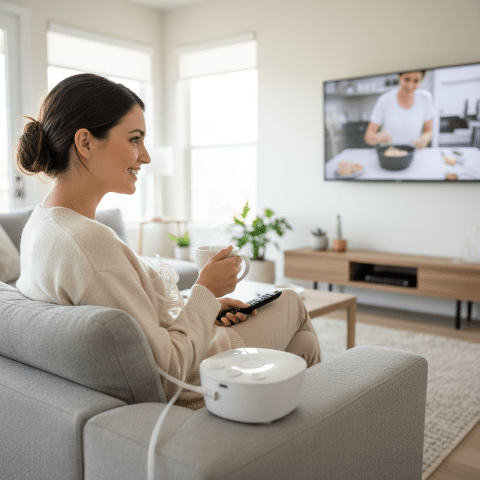 Maman avec Tire-Laits Doubles Sous Pull