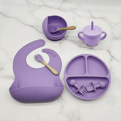 Set Vaisselle Violet - Vue de Dessus