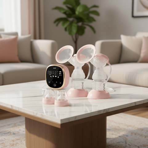 Tire-Lait NCVI Rose sur Table de Salon