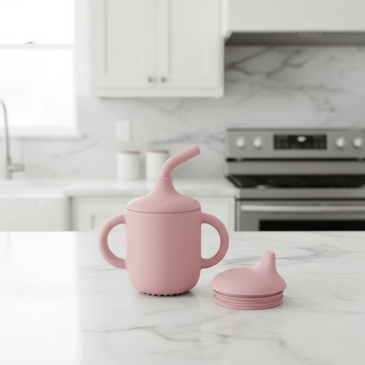 Verre bébé sur comptoir de cuisine